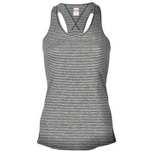 LUCY Black & Grey Striped Racerback Tank Top‎